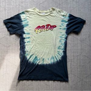 RipNDip Men’s Blue/Cream Capcom Street Fighter Graphic Tee Shirt LARGE